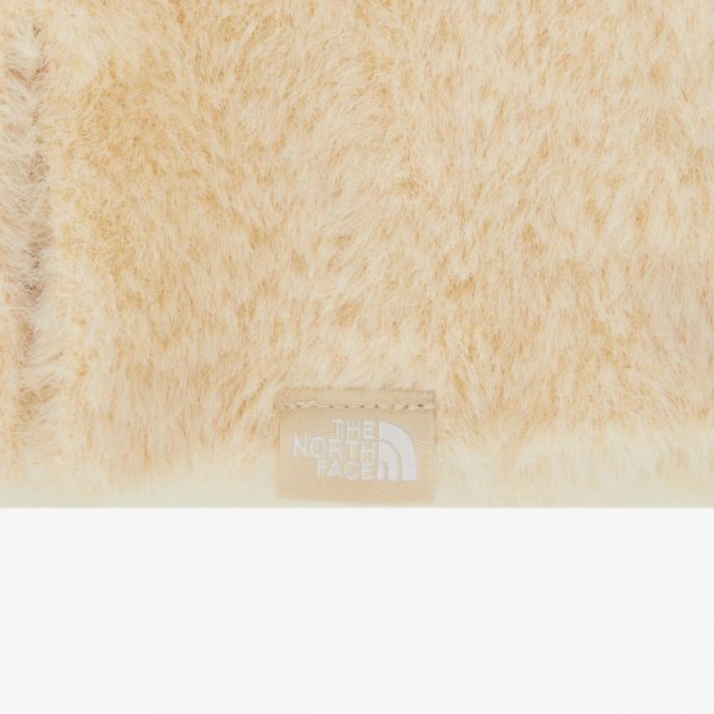 The North Face Kids Melly Fur Balaclava Cream Beige Na5ir53s