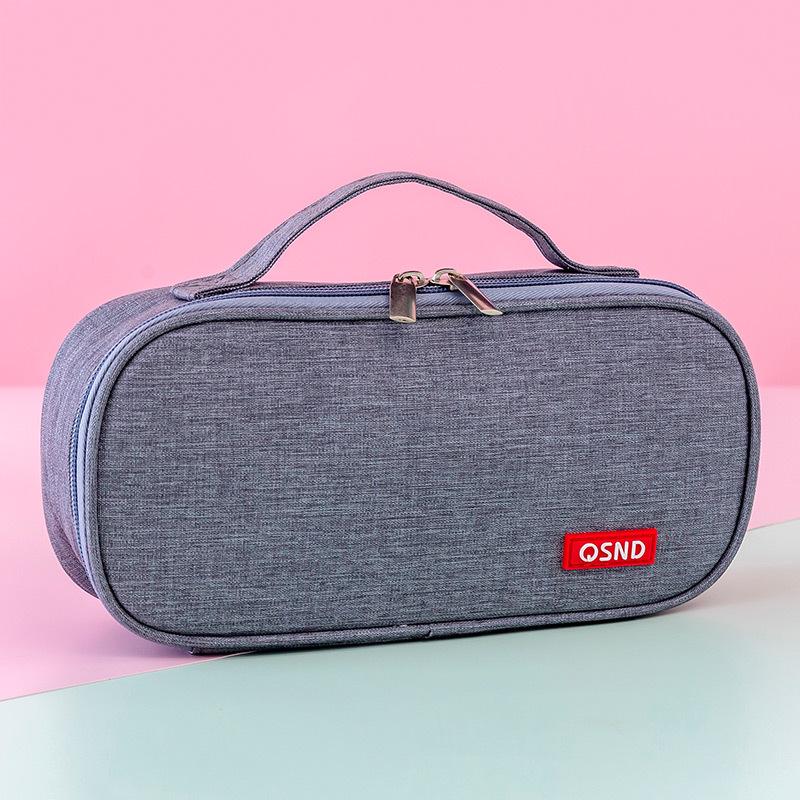 Korejský minimalistický dvouvrstvý penál s velkou kapacitou a vlastním logem