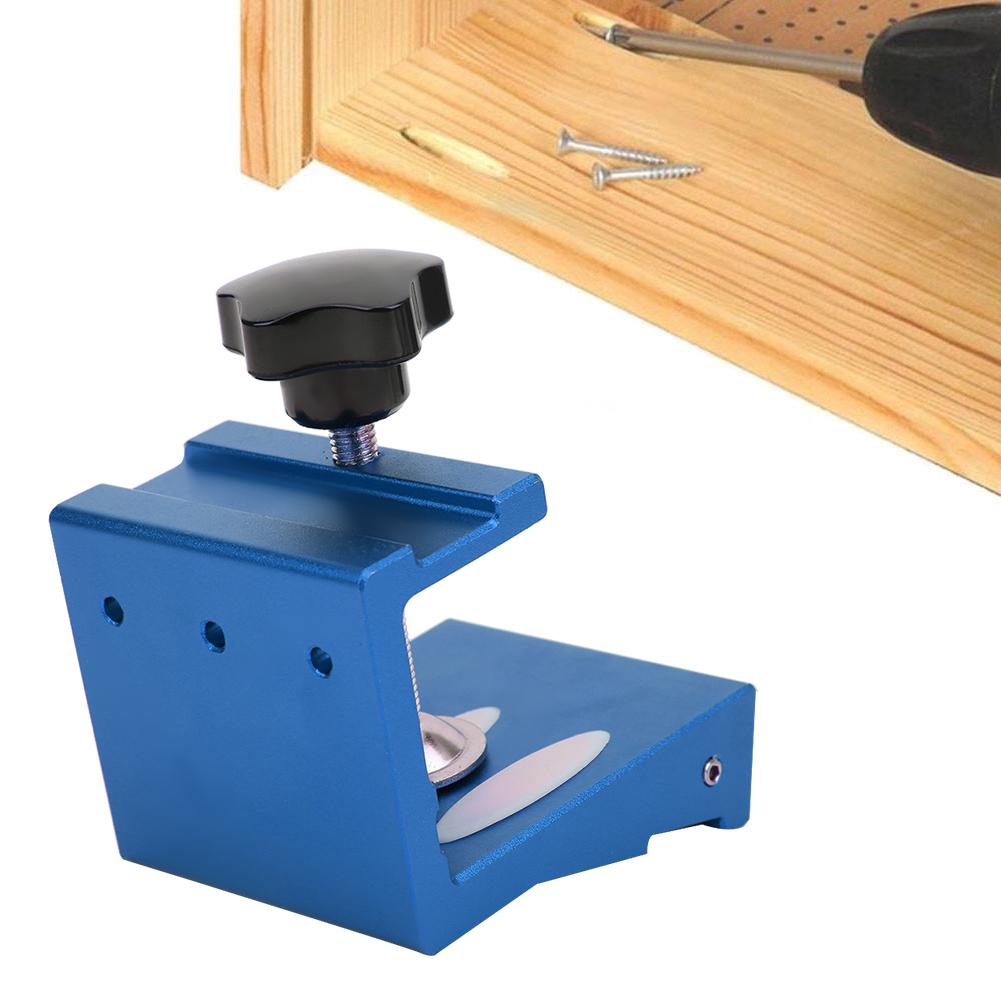 Taschenlochbohrführung Aluminiumlegierung Haushalt Holzbearbeitung Lochwerkzeug RotBlauBlau