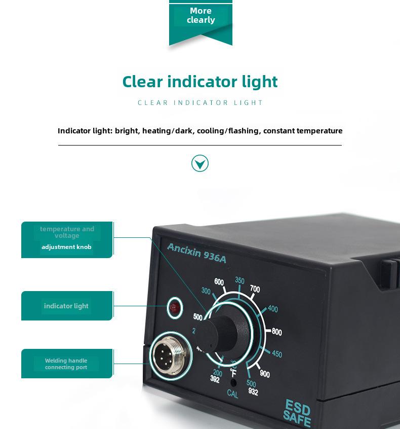 Lixin 936A Adjustable Temp Electric Soldering Iron with Digital Display & Anti-Static Features for Phone Repair