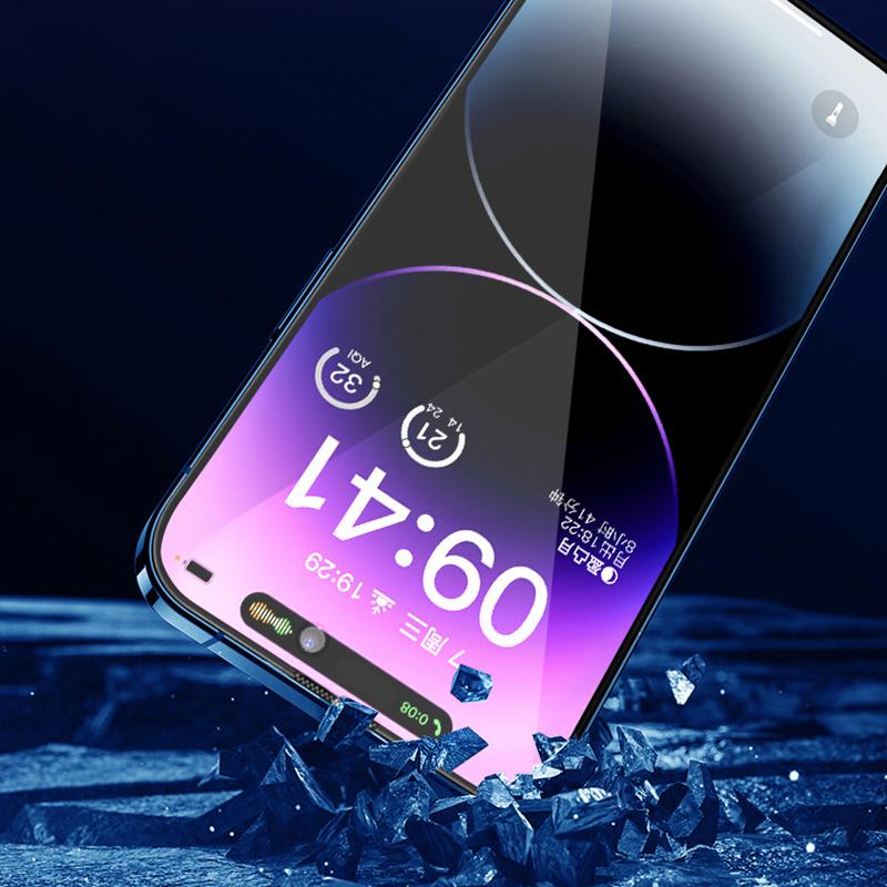 X-LEVEL For iPhone 16 Plus/14 Pro Max/15 Plus Anti-Spy Full Screen Protector 2.5D Silk Printing Full Glue Tempered Glass Film