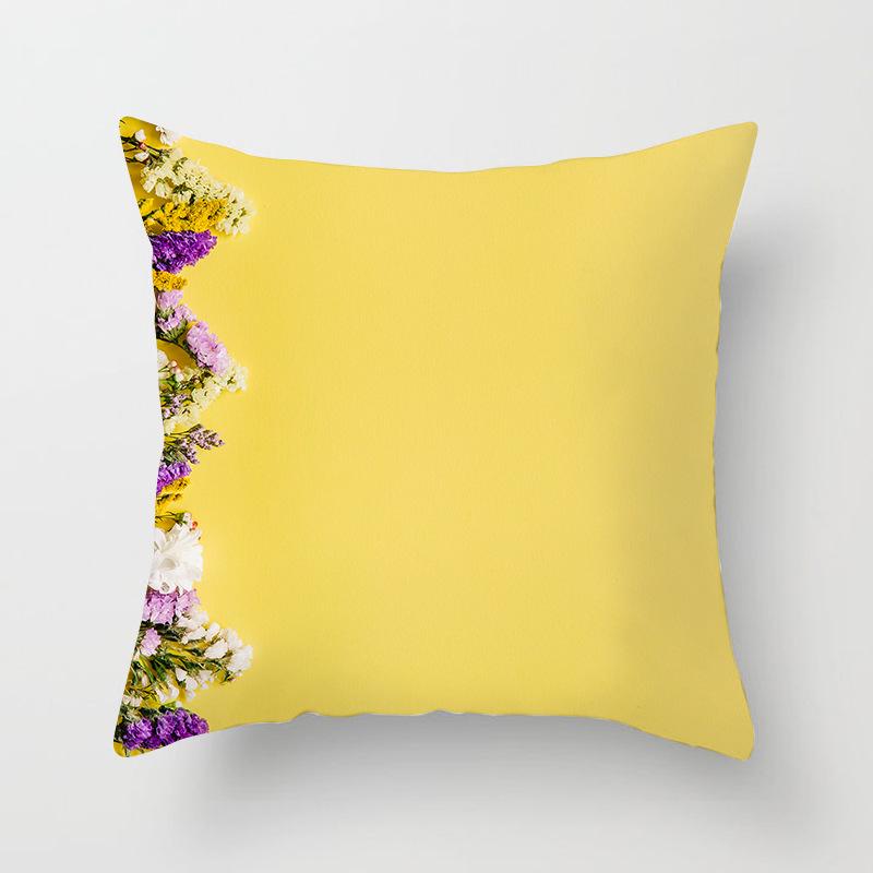 Ins Home Cartoon Plant Digital Printing Car Pillow Cushion