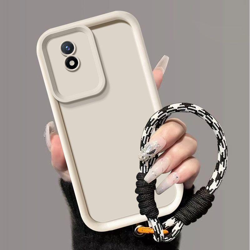 Für vivo Y02 Hülle vivo Y02T Y02A vivo Y11 2023 Handyhülle Webband Mattierte Rückseite Hautgefühl Schutz Stoßfeste Hülle