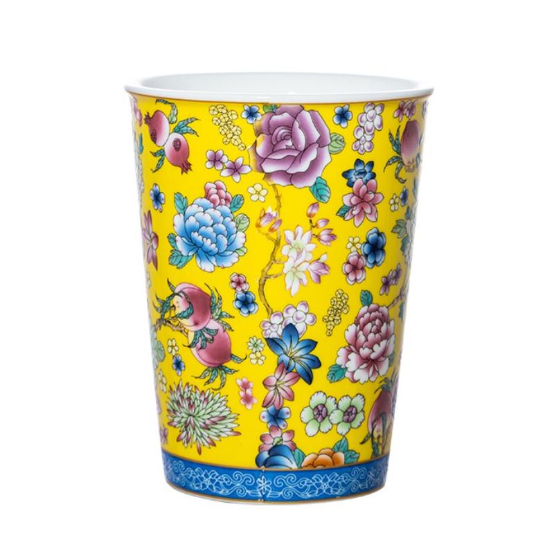 300ml Creative Floral Patterned Ceramic Cup Home Wine Mug Bar Personalized Cocktail MugVintage Chinese Tea Cup Home Water Mug