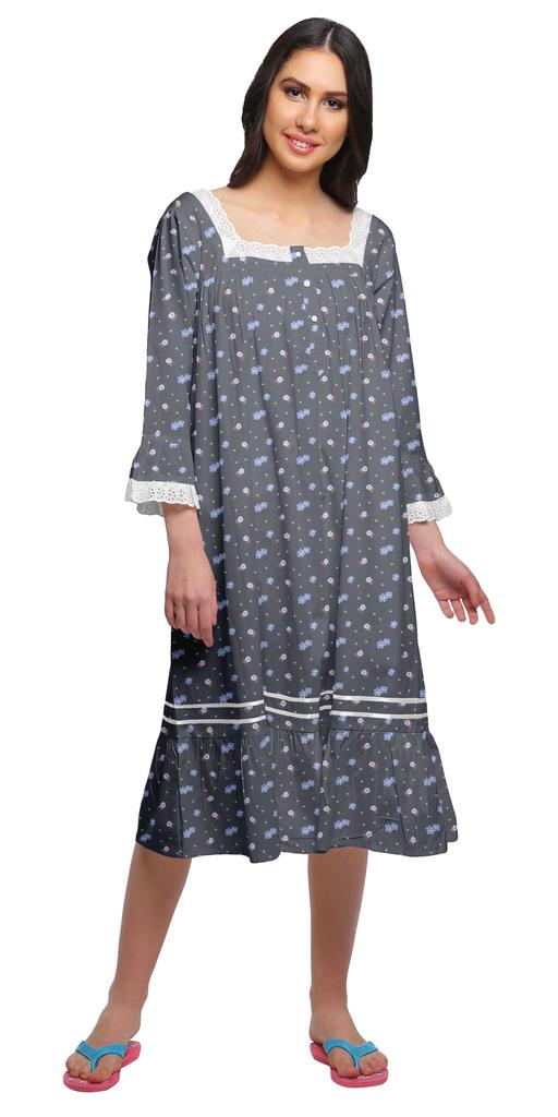 Moomaya Ausgestellte Nachtwäsche aus Baumwolle in A-Linie für Damen