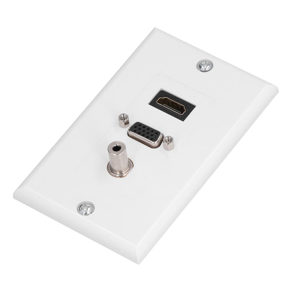 Audio Video Wall Socket 3.5mm F Connector Multimedia Port Wear Resistant Composite Video Panel