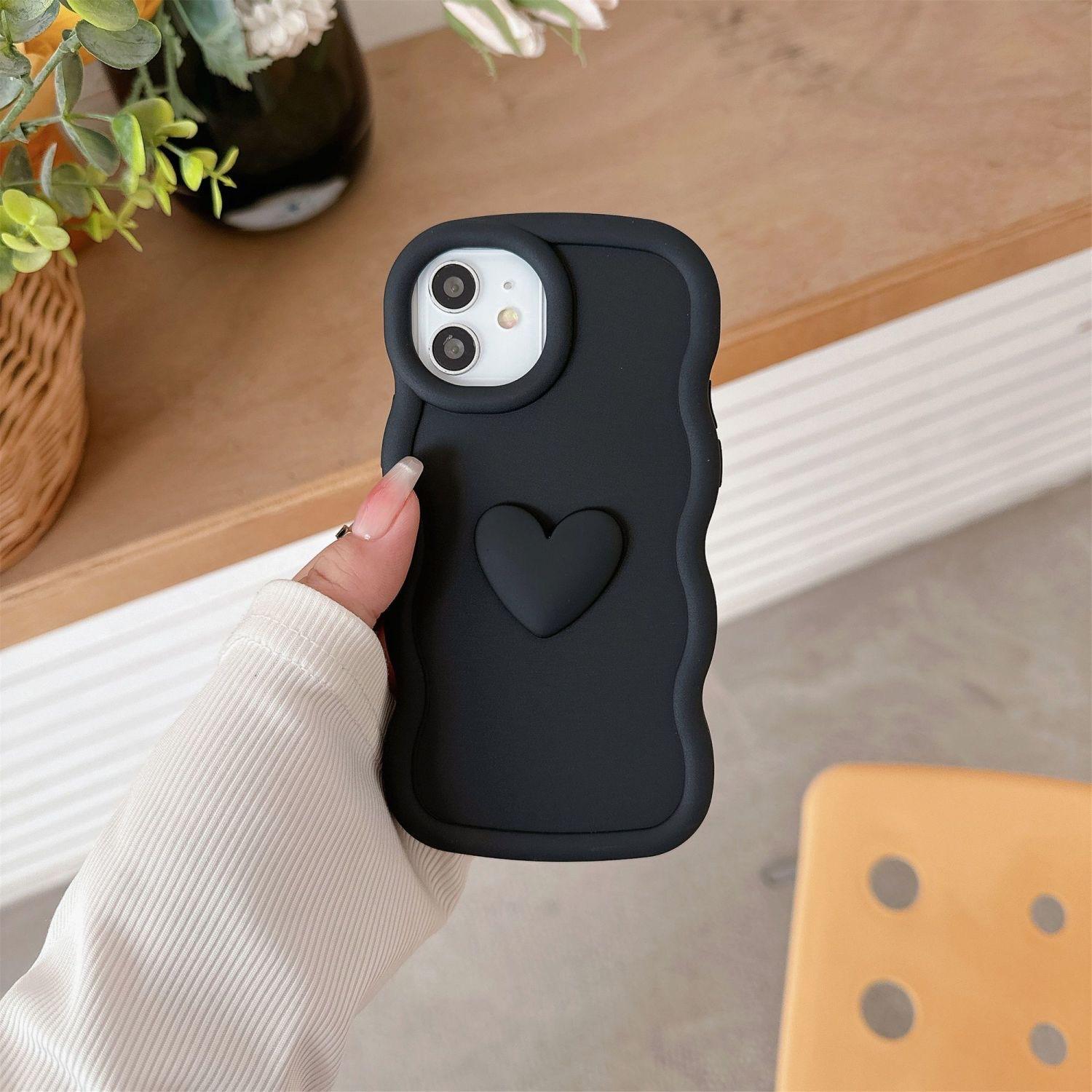 Applicable to Apple 17promax mobile phone case small love iphone16 matte 15 Internet celebrity 14 anti-drop 11 soft case iPhone16