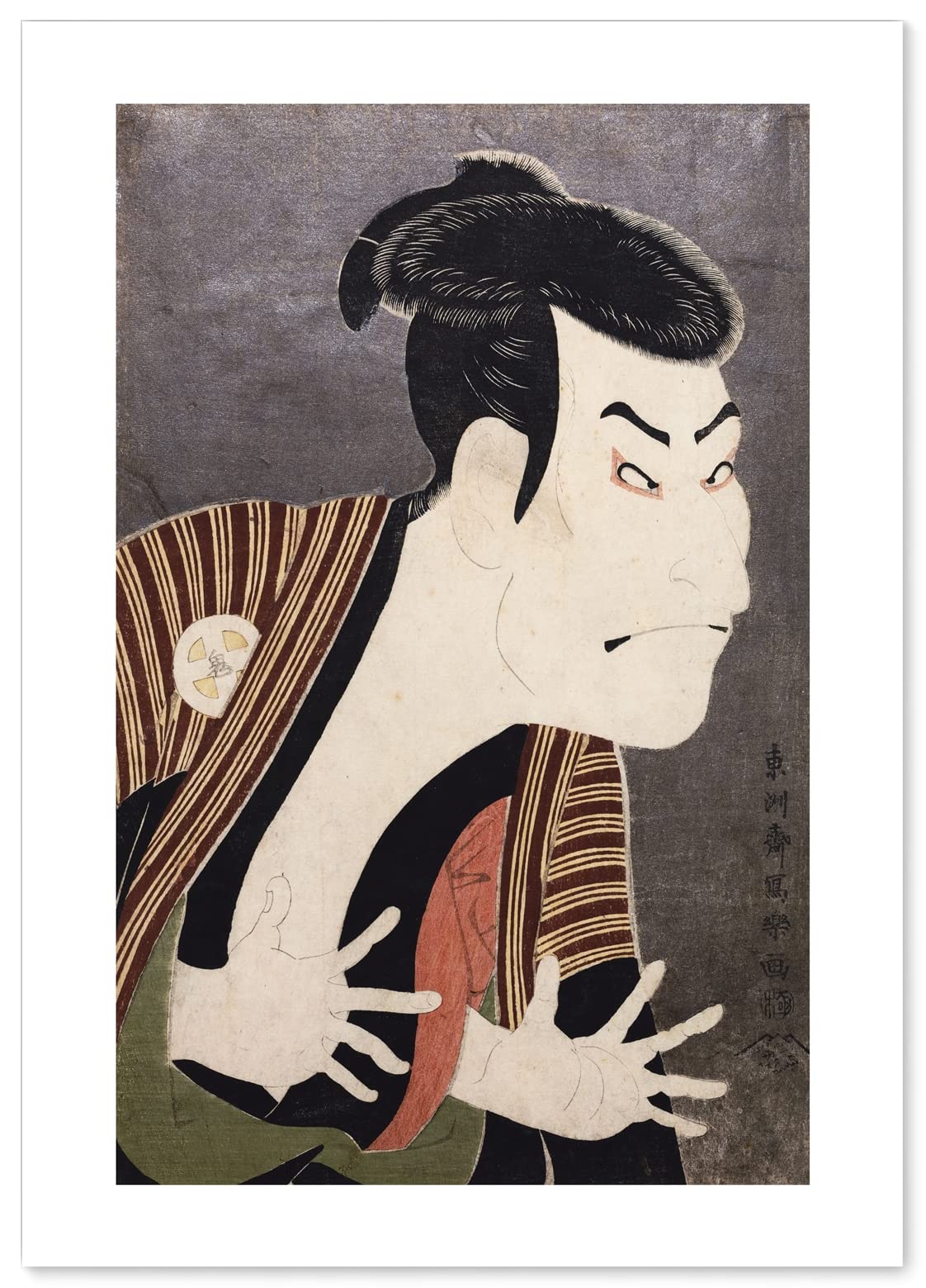 

Toshusai Sharaku Oniji Yaku Edobei A3 Size in Japanese Wallpaper Poster Otani III s (Ukiyo-e) Poster, [Made Japan, Painting] [Interior Wallpaper]