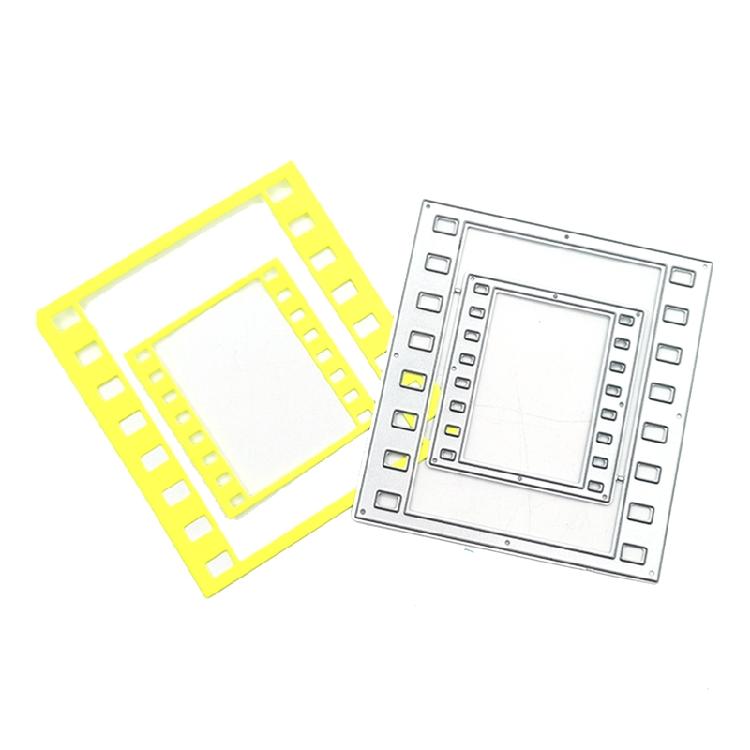 Rectangle Movie Frame Metal Die Cuts Delicate Embossing Script Dies Stencils