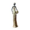 African Woman Sculpture Resin Black Woman Figurines for Unique Home Decoration