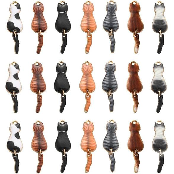 KitBeads 40pcs Enamel Rabbit Charms Mixed Styles Easter Bunny Charms Flower Printed Animal Bunny Rabbit Charms for Jewelry Making Bulk