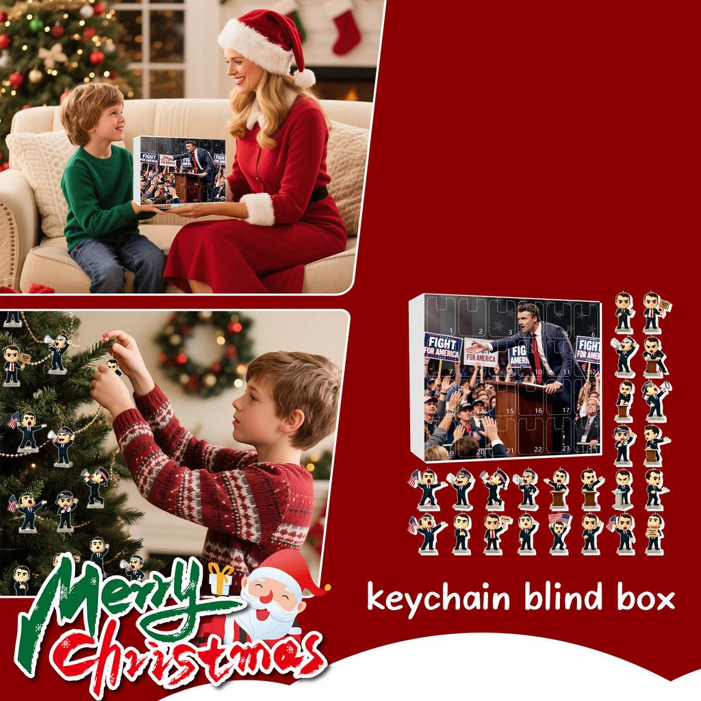 Acrylic 24-Day Christmas Countdown Calendar Mystery Box – Featuring Delightful Surprises, This Calendar Will Make Your Countdown