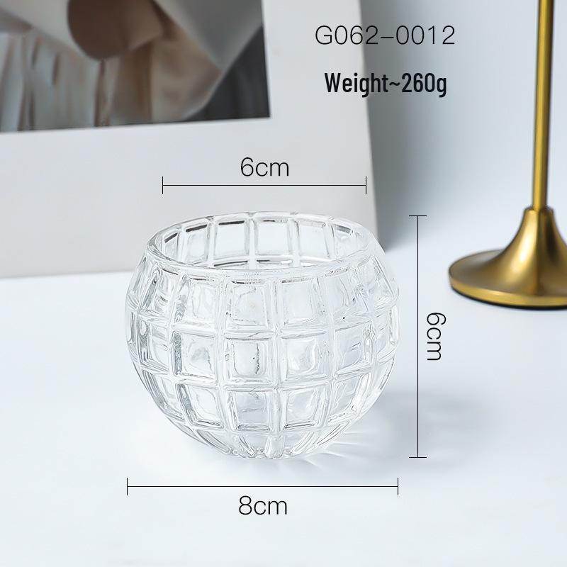 Nordic Glass Candlestick - Elegant Tea Light Holder for Weddings & Home Decor