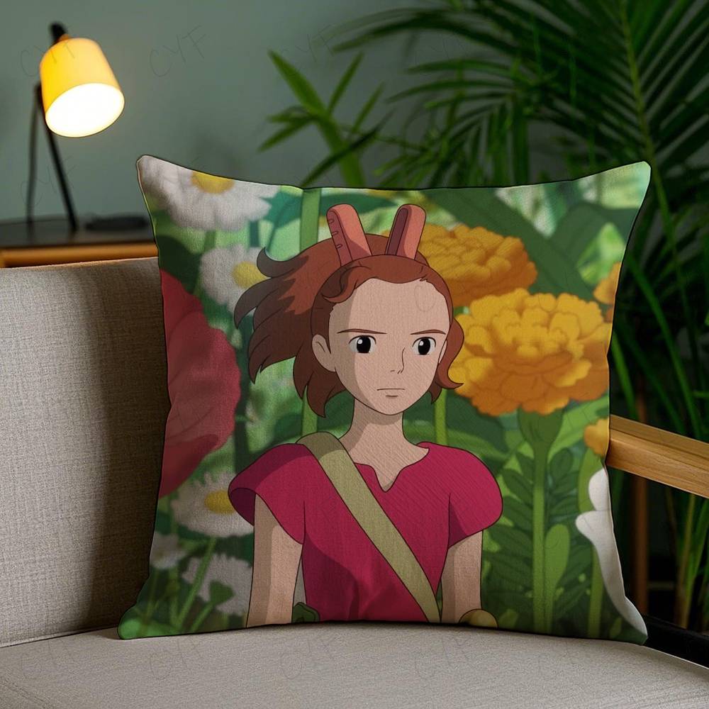 The B-Borrowers Arrietty Anime Pillow Case Custom Printed Brushed Fleece Pillow, Baby Skin-Touch, Eco-Friendly Dye-Sublimation C