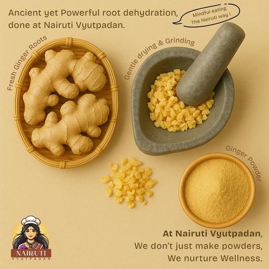 Nairuti Vyutpadan Dry Ginger Powder 200g x 2 | Winter Special Saunth Powder | Ayurvedic Adrak Powder for Immunity, Throat Relief & Digestion
