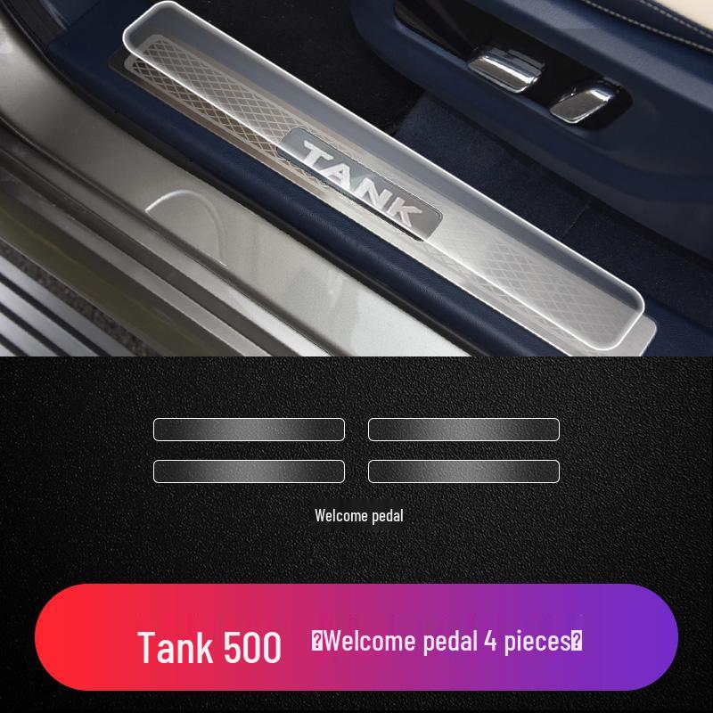 Tank 300/500 Willkommen Pedalschutz Schwellerleiste TPU Metallfolie