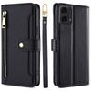 For Motorola Moto E14 4G/G04 4G/G04s 4G/G24 4G Leather Case Zipper Wallet Phone Cover with Shoulder Strap