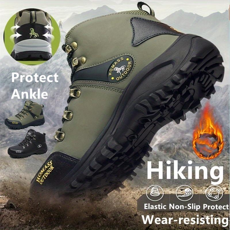 Men Hiking Shoes Outdoor Anti-slip Laced High-top Boots Wear-resistant Breathable Thick-soled Casual Sports Shoes Men