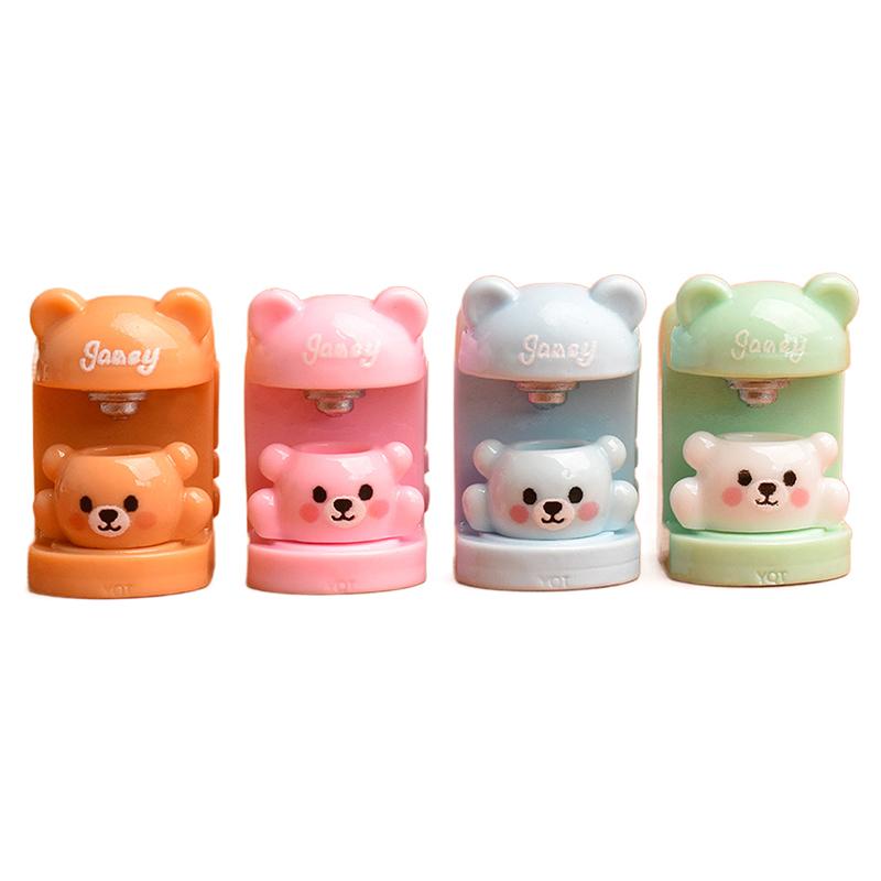 

4 Набора Кукольный домик из смолы Миниатюрный Набор чашек с маленьким мишкой Кофемашина Бытовая техника Декор Игрушка Аксессуары для кукольного домика