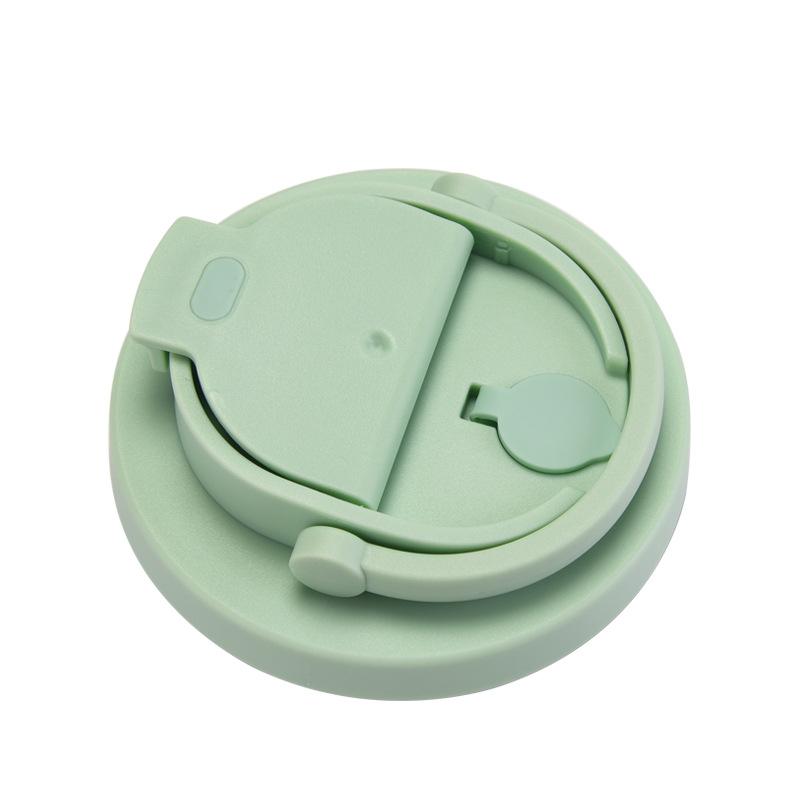 

Крышка для чашки молочного чая, портативная ручка, термоизоляция, герметизация, крышка с большим отверстием, одна крышка для двух напитков, аксессуары для чашки с соломинкой из нержавеющей стали