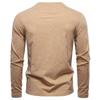 Men's Solid Color Button Collar Long Sleeve Sweatshirt Men's Sports Large Size Casual Button Collar Top