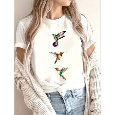 T-shirt casual a maniche corte per primavera ed estate, taglia europea, da donna
