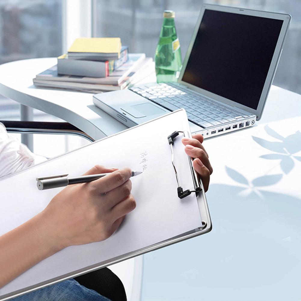 A4 File Folder Clipboard Aluminum Alloy Clip Board Loose-leaf Notebook File Writing Clamp Paper Holder Office School Supplies