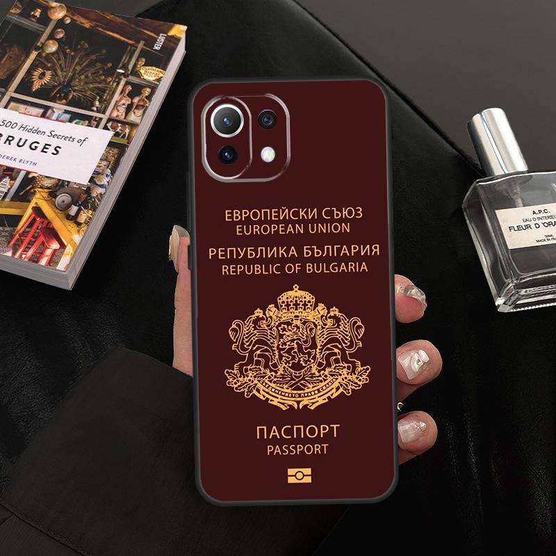 Bulgaria Flag Passport Map Case For Xiaomi 15 14 13 Ultra 11T 12T 13T 14T Pro POCO X7 Pro X3 X5 X6 F5 F6 M6 Pro Cover