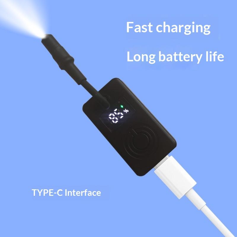 Ушная палочка с подсветкой на палец, перезаряжаемая через USB, светодиодная ушная лампа, цифровой дисплей, 3 уровня яркости, гибкий свет для чистки и ухода за ушами