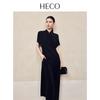 HECO Women's New Chinese Style Acetate Knit Slit Short-Sleeve T-Shirt