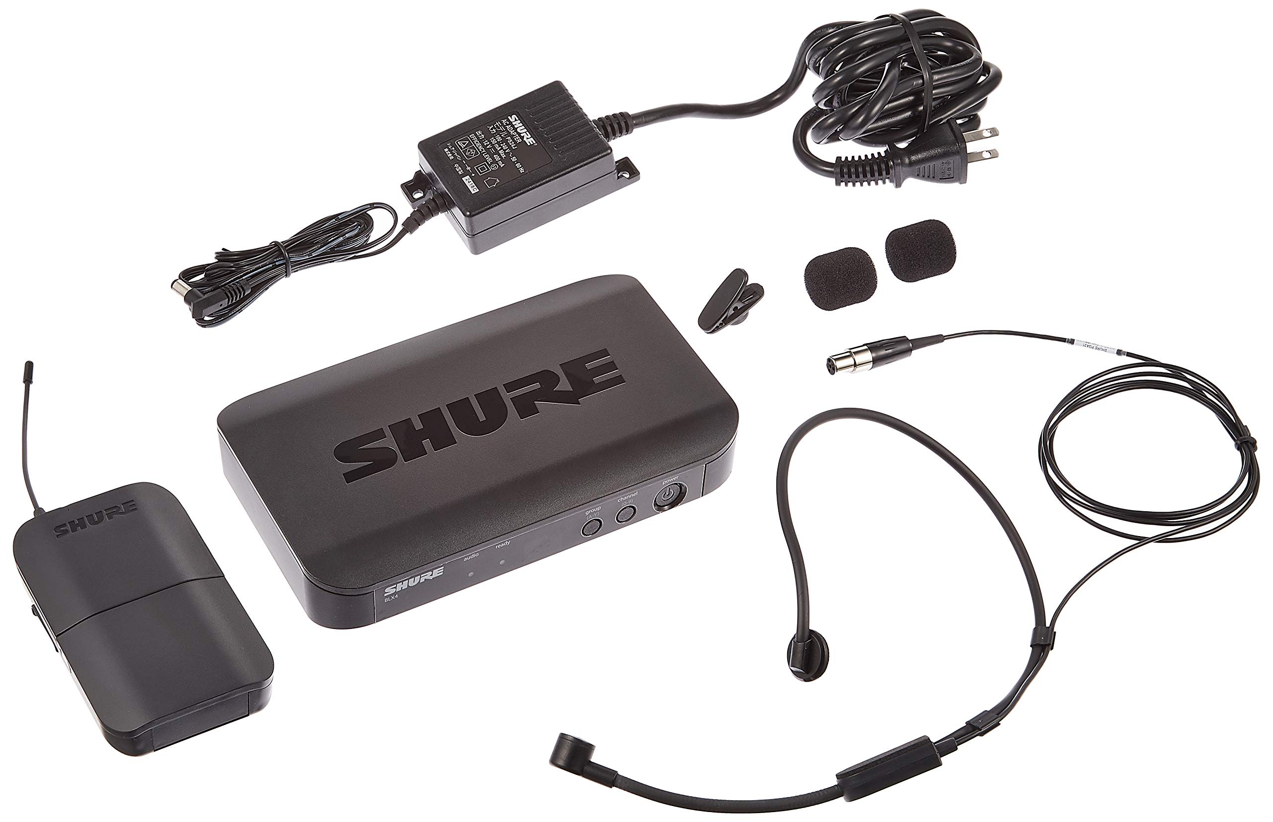 

SHURE Wireless Microphone BLX1 Bodypack PGA31 BLX4 Professional Live Up to 6 Channels Can Be Used Maximum Radio Wave Reach Up to 14 Hours of чорний