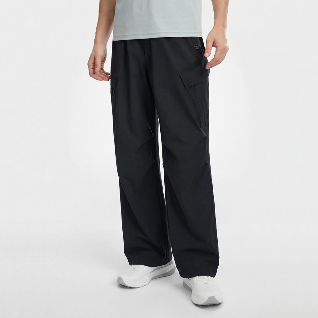 FILA Classic Sports Utility Style Comfortable Loose Woven Casual Pants Men bottoms A51M621802F-BK