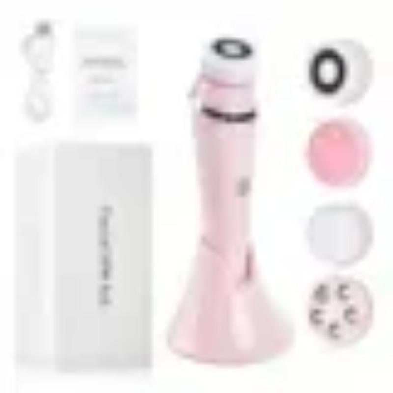 4 In1 Electric Face Cleansing Brush Compress Therapy Facial Ultrasonic Washing Exfoliating Pore Clean Massager Blackhead Remover