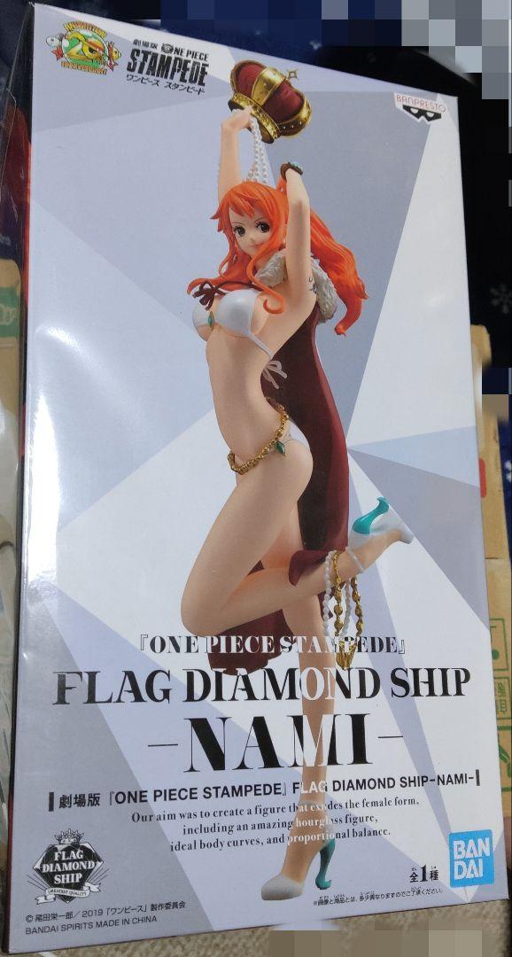 

[USED] One Piece Figure FLAG DIAMOND SHIP Nami Movie Edition
