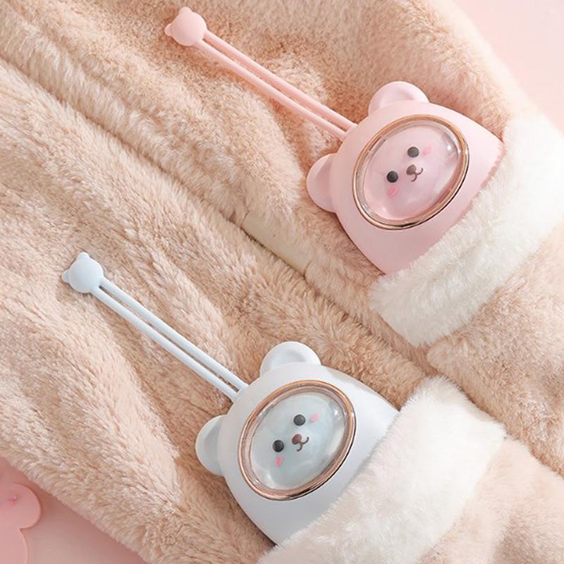 Calentador de manos portátil de 1200 mAh con forma de oso para manos de mujer y pies de bebé. Calentador de manos de invierno con 3 horas de duración de la fiebre.