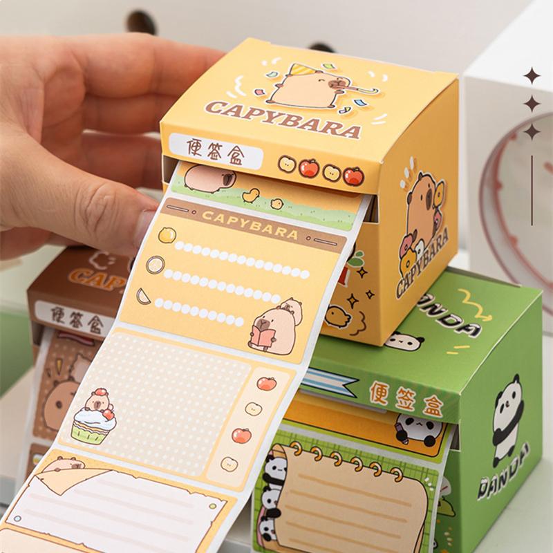 256 Sheets Pull-out Cartoons Sticky Notes Pads Posits Stationery Paper Stickers Posted It Memo Notepad Notebook Message Sticker