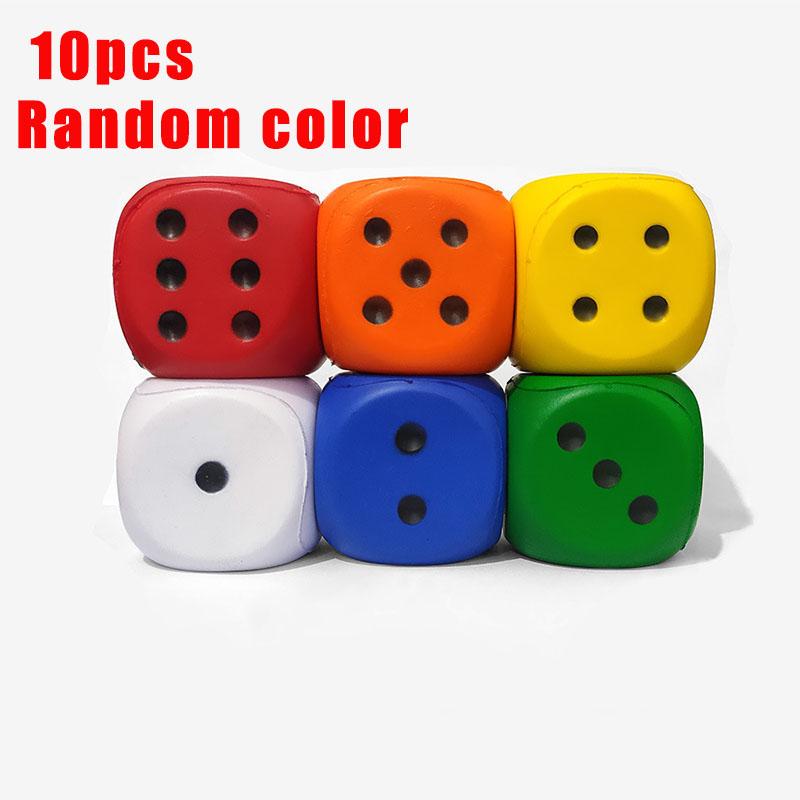 5/10pcs Big Sponge Dice Soft And Elastic Toys Color Solid Point Dice 6cm Cognitive Amusing Props Party Home Garden Game Tool