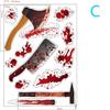 Halloween Decorations Blood Prints Wall Stickers Blood Footprints Ghost Axe Props Easter Stickers Window Stickers