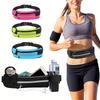 Cinturón para Correr Riñonera, Riñonera Reflectante con Portabotellas, Senderismo Fitness Bolsa para Teléfono Riñonera