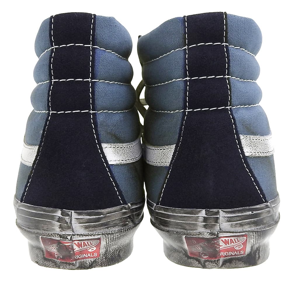 VANS Stressed Sk-8-Hi High-Top Sneakers, Men's, Blue and Navy, Size 11.2, 507452 shoes 10.5(US) Blue / navyUsed
