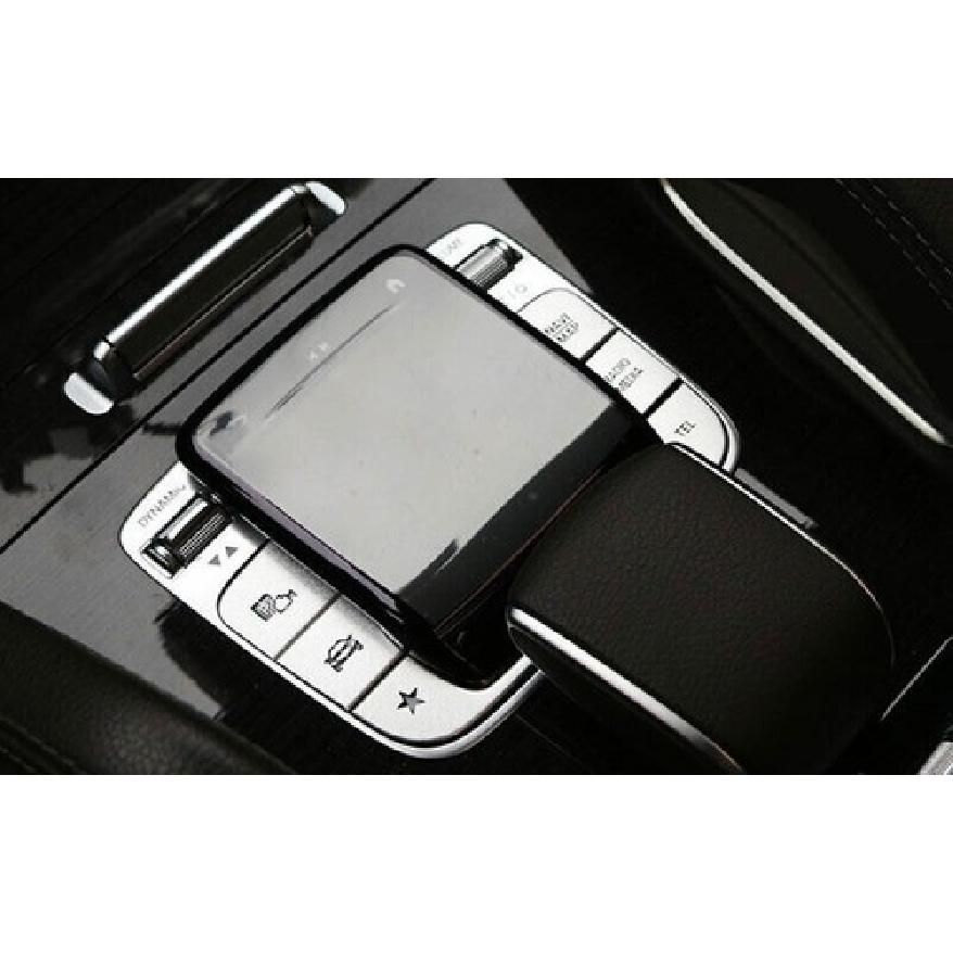 Silver Aluminum For Benz GLE GLS key Sticker Trim Car Central Console Gear Shift