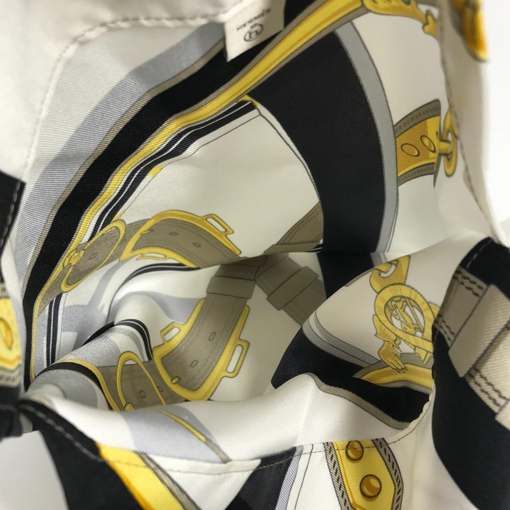 Hermes Petit H Tea Ash Furoshiki PM Pouch Bag Furoshiki Hand Bag