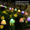 Mushroom Solar Lights-Set of 10/30pcs Fairy String Light 8 Modes Solar Pathway Lighting Outdoor Decor for Garden Yard Christmas