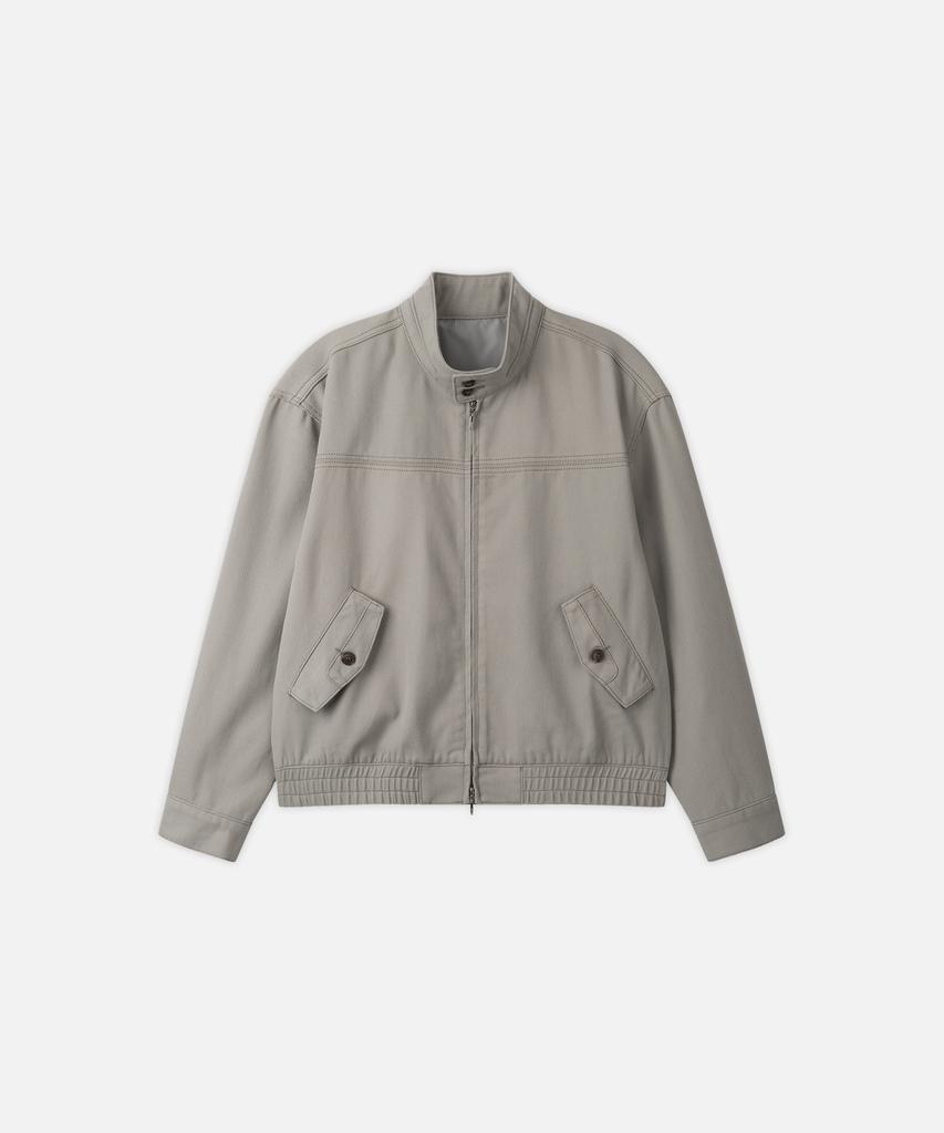 Draw Fit Eagle Harrington Washed Jacket [Light Grey]