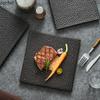 Square Black Steak Plate Ceramics Dining Plate Sushi Plates Sting Disc Dessert Plates Fruit Dish Snack Bowl Dim Sum Dish