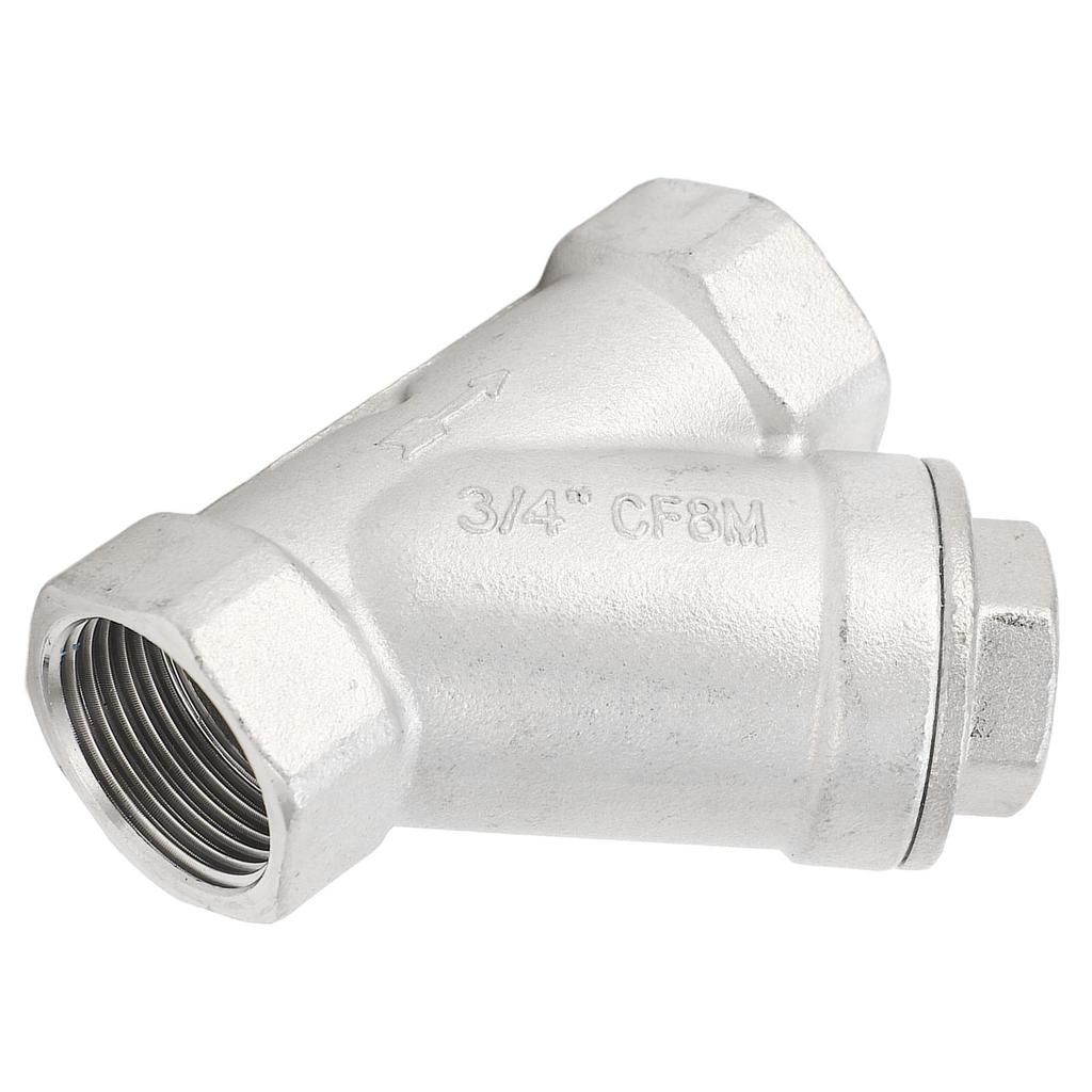 Y Type Strainer 3 4in DN20 304 Stainless Steel Double Layer Mesh Thread Y Filter for Water Oil Gas