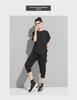 Summer Asymmetric Zipper Loose Round Neck Women's Fashion Pullover