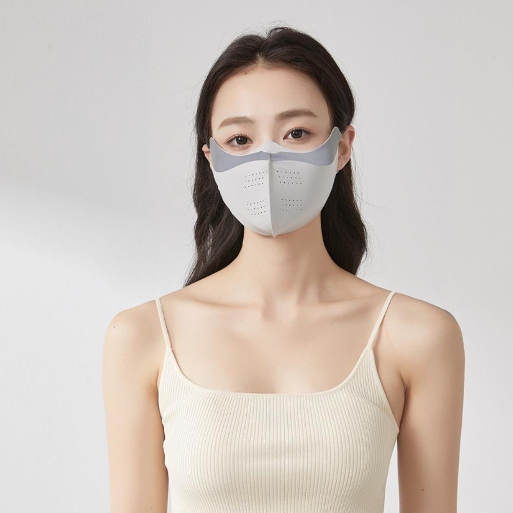 Washable Ice Silk Mask Anti-UV Anti-sun Mask New Sunscreen Mask  Outdoor Sports