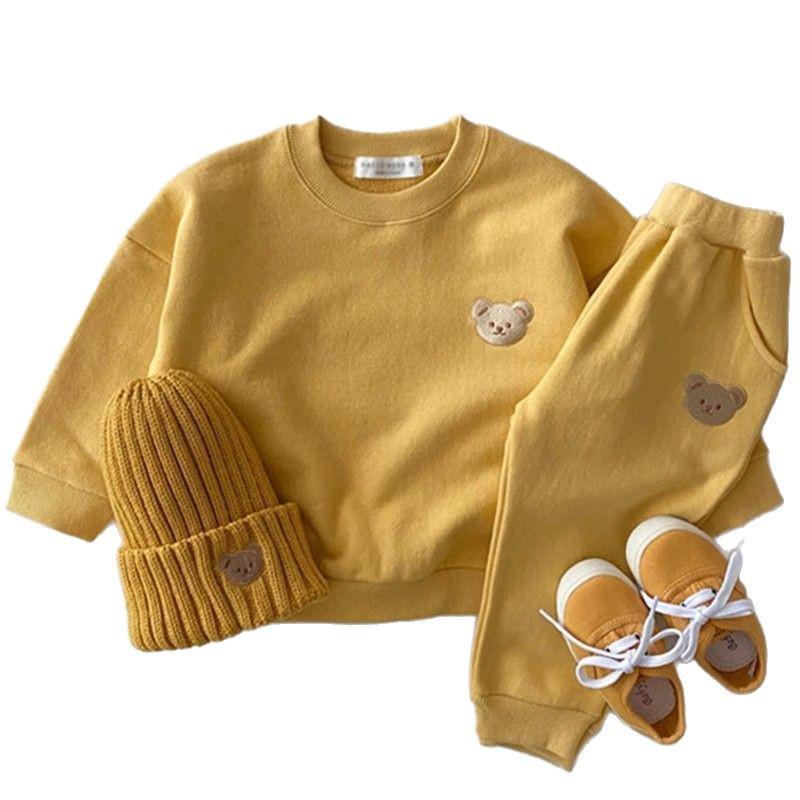 Boys & Girls Infant Cartoon Two-Piece Sweatshirt Set - Spring/Autumn 2025