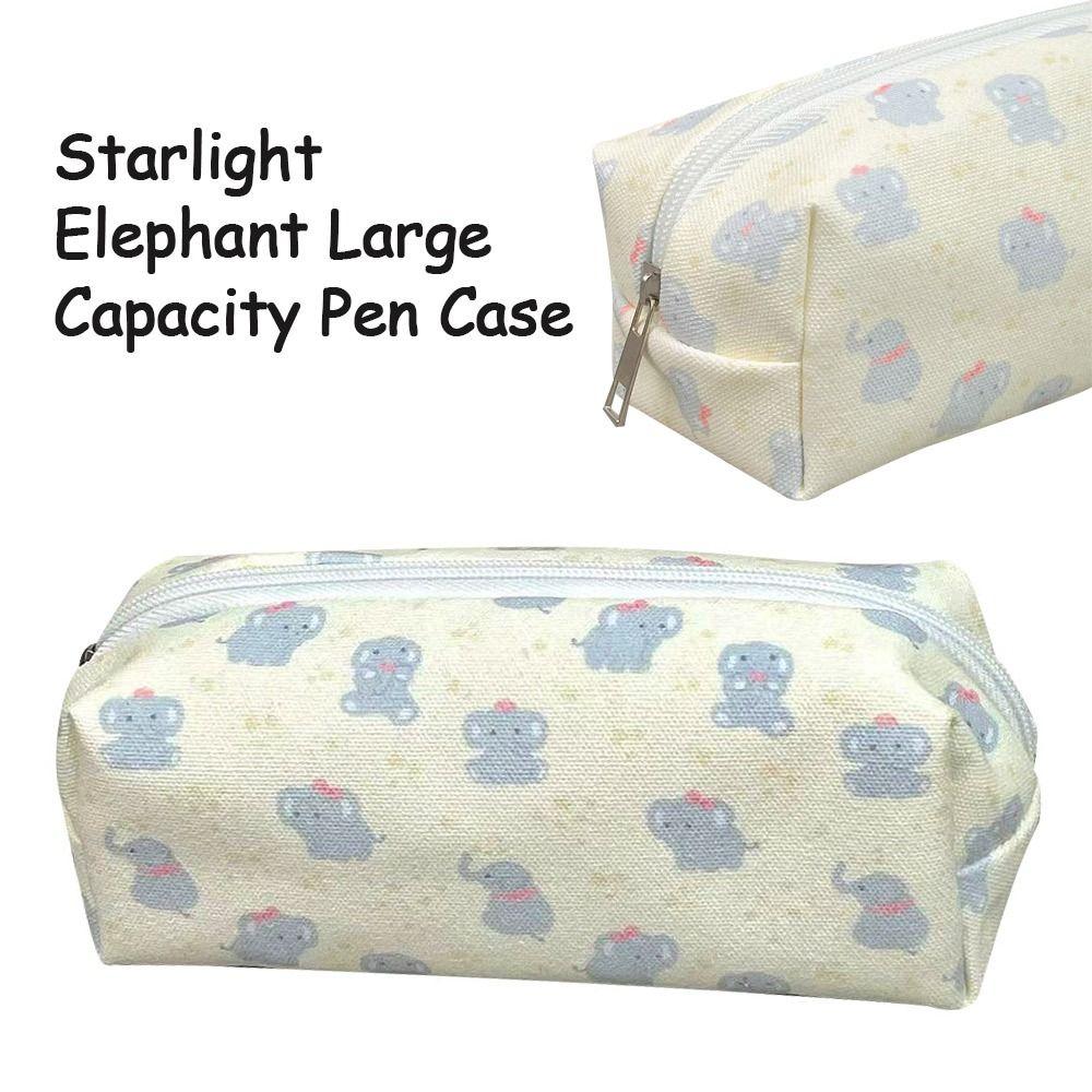 Large Capacity Pen Bag Little Elephant Pencil Case Cute Stationery Organizer  for School Office